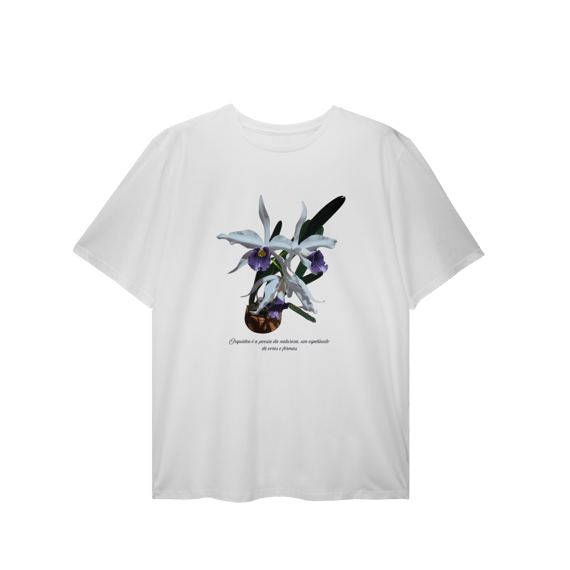 T-Shirt Plus Size Orquidea Coerulea