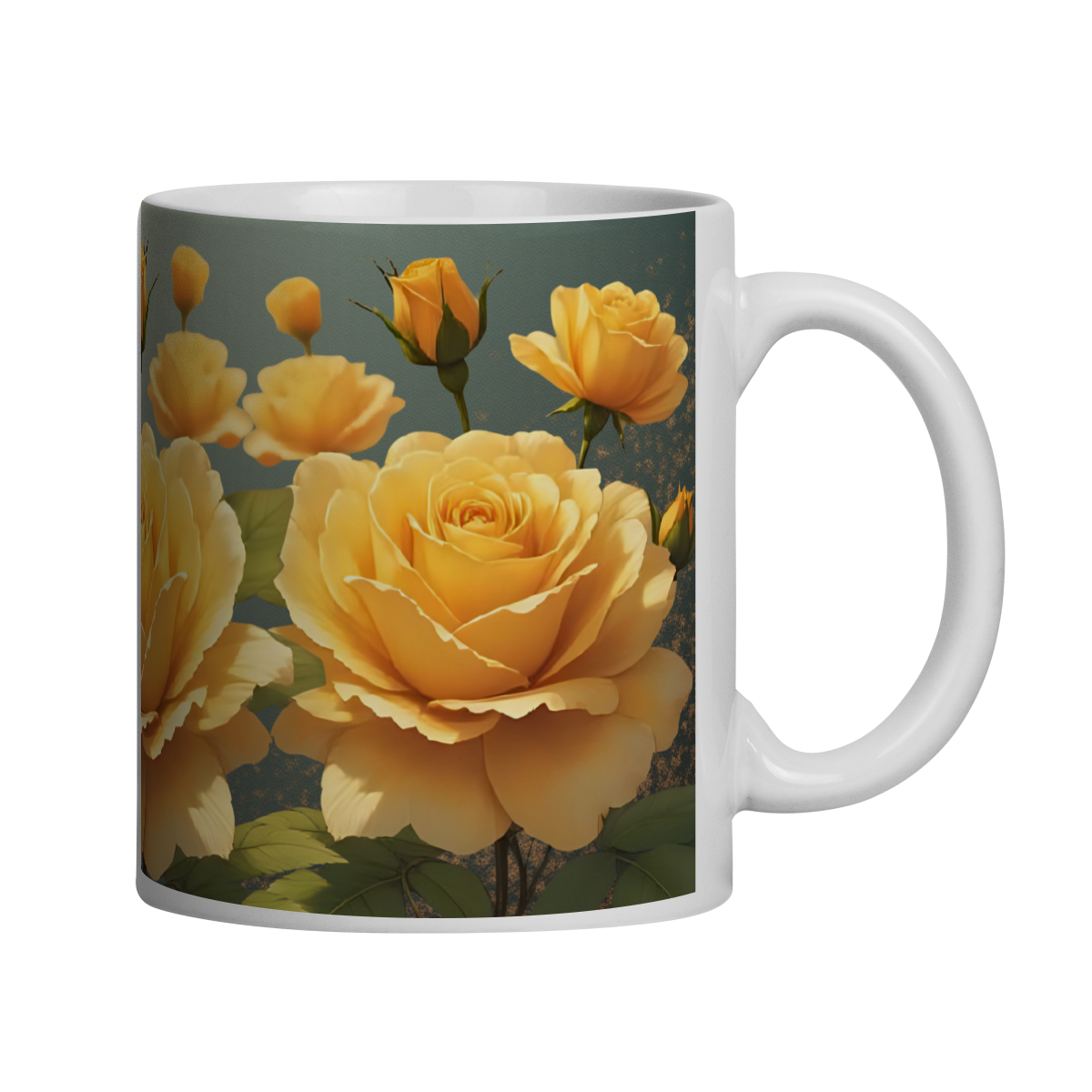 Nome do produto: Caneca Rosas Amarelas