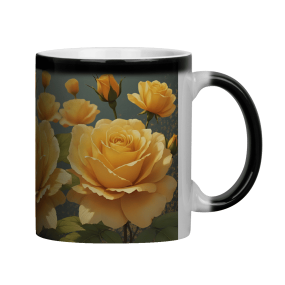 Caneca Mágica Rosas Amarelas