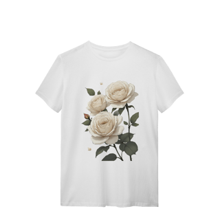 Nome do produto T-Shirt Quality Rosas Branca