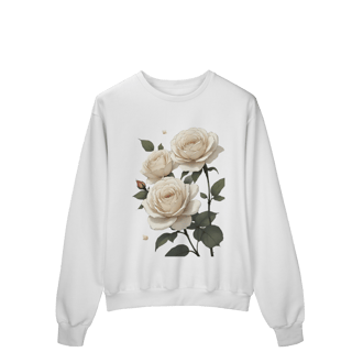 Nome do produto Moleton Rosas Branca