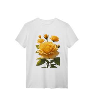 Nome do produto T-Shirt Quality Rosas Amarela