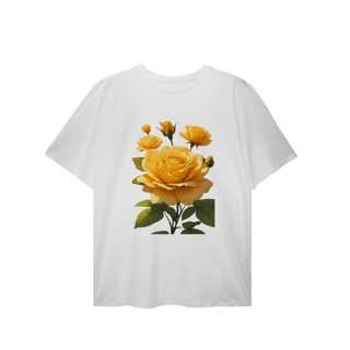 Nome do produto T-Shirt Plus Size Rosas Amarelo 