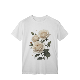 Nome do produto T-Shirt Classic Rosas Branca 