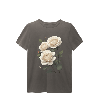 Nome do produto T-Shirt Estonada Rosas Branca