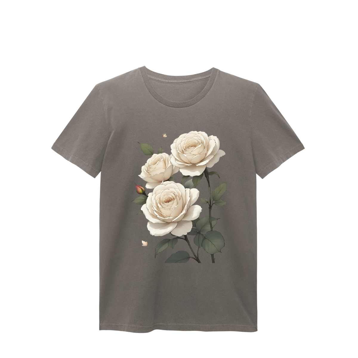Baby Long Estonada Rosas Branca 