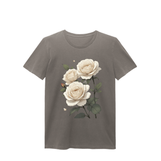 Baby Long Estonada Rosas Branca 