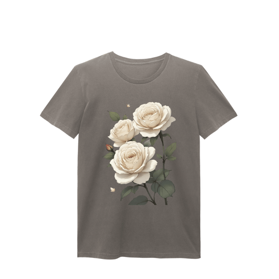 Baby Long Estonada Rosas Branca 