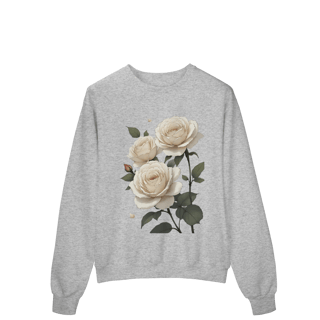 Nome do produto Moleton Rosas Branca