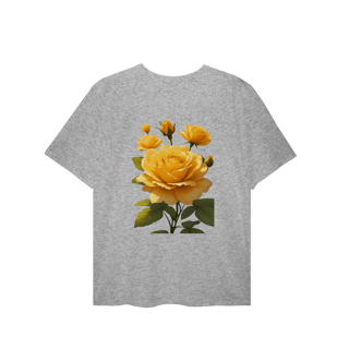 Nome do produto T-Shirt Plus Size Rosas Amarelo 