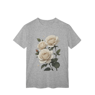 Nome do produto T-Shirt Classic Rosas Branca 