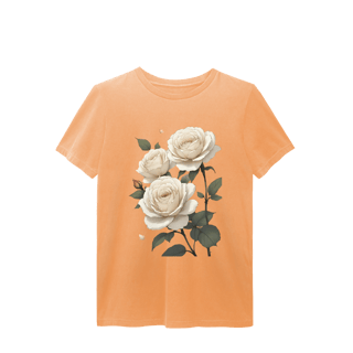 Nome do produto T-Shirt Estonada Rosas Branca