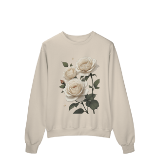 Nome do produto Moleton Rosas Branca