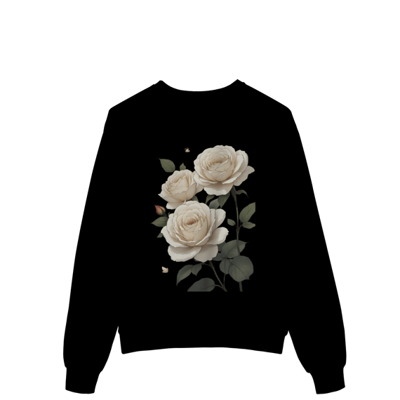 Moleton Rosas Branca