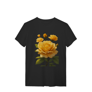 T-Shirt Quality Rosas Amarela