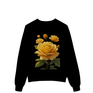 Moleton Prime Fechado Rosas Amarela