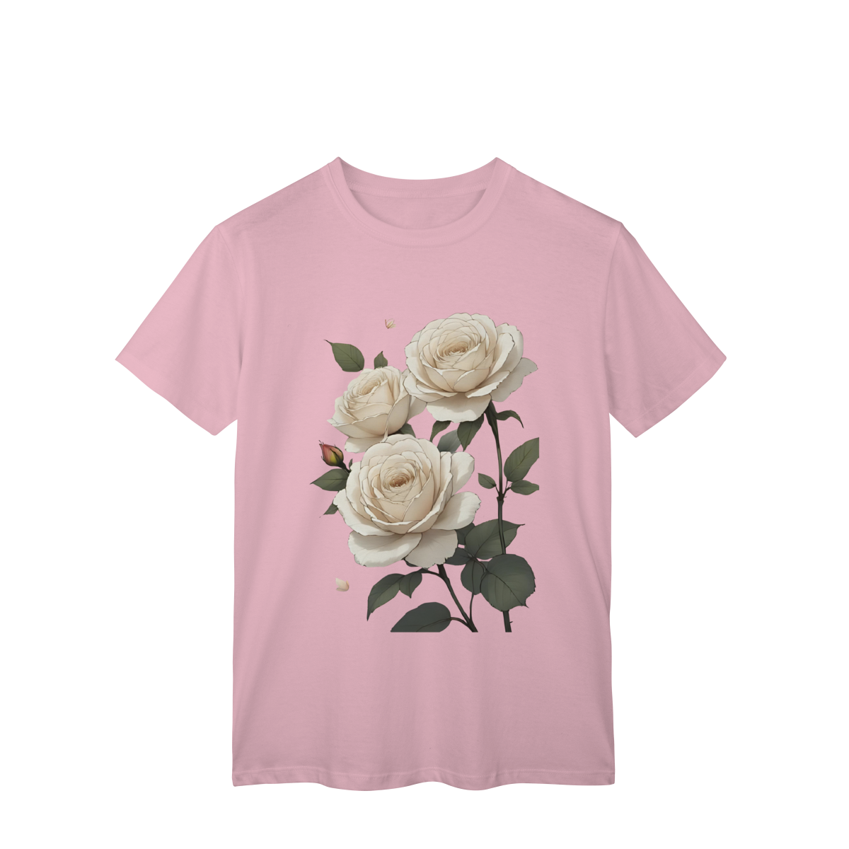 T-Shirt Classic Rosas Branca 