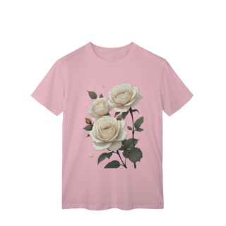 T-Shirt Classic Rosas Branca 