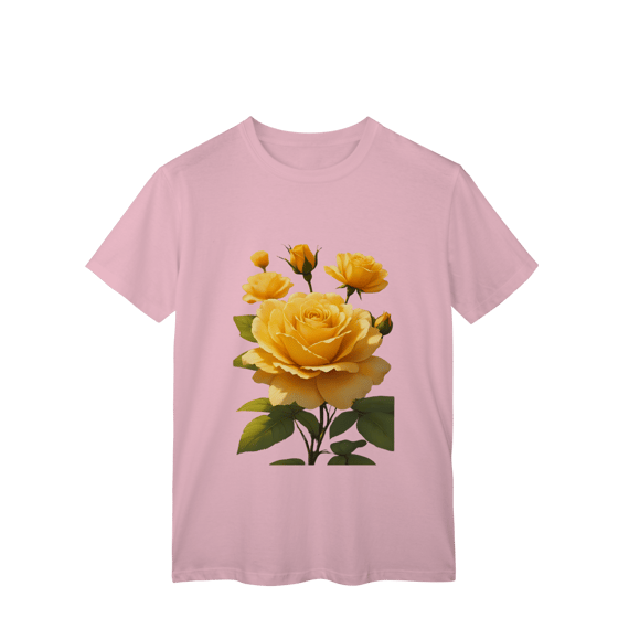 T-Shirt Classic Rosas Amerela 