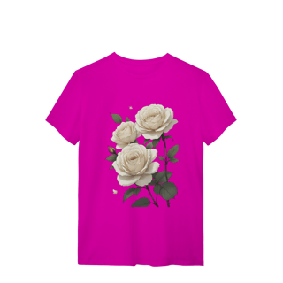 Nome do produto T-Shirt Quality Rosas Branca