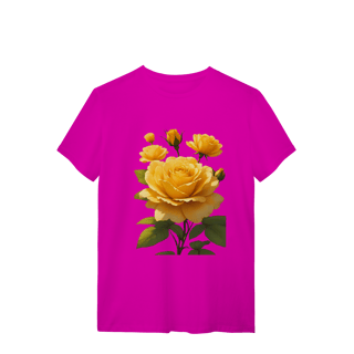 Nome do produto T-Shirt Quality Rosas Amarela