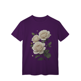 Nome do produto T-Shirt Classic Rosas Branca 