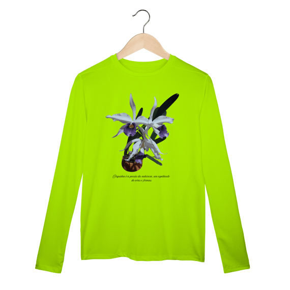 Camisa Manga Longa Sport Dry UV Orquidea Coerulea