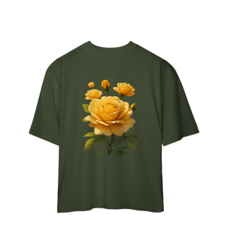 Nome do produto Camiseta Oversized Rosas Amerela