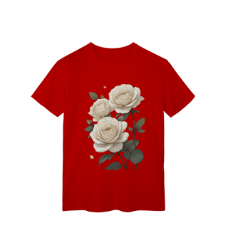 Nome do produto T-Shirt Classic Rosas Branca 