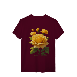 Nome do produto T-Shirt Quality Rosas Amarela