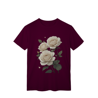 Nome do produto T-Shirt Classic Rosas Branca 