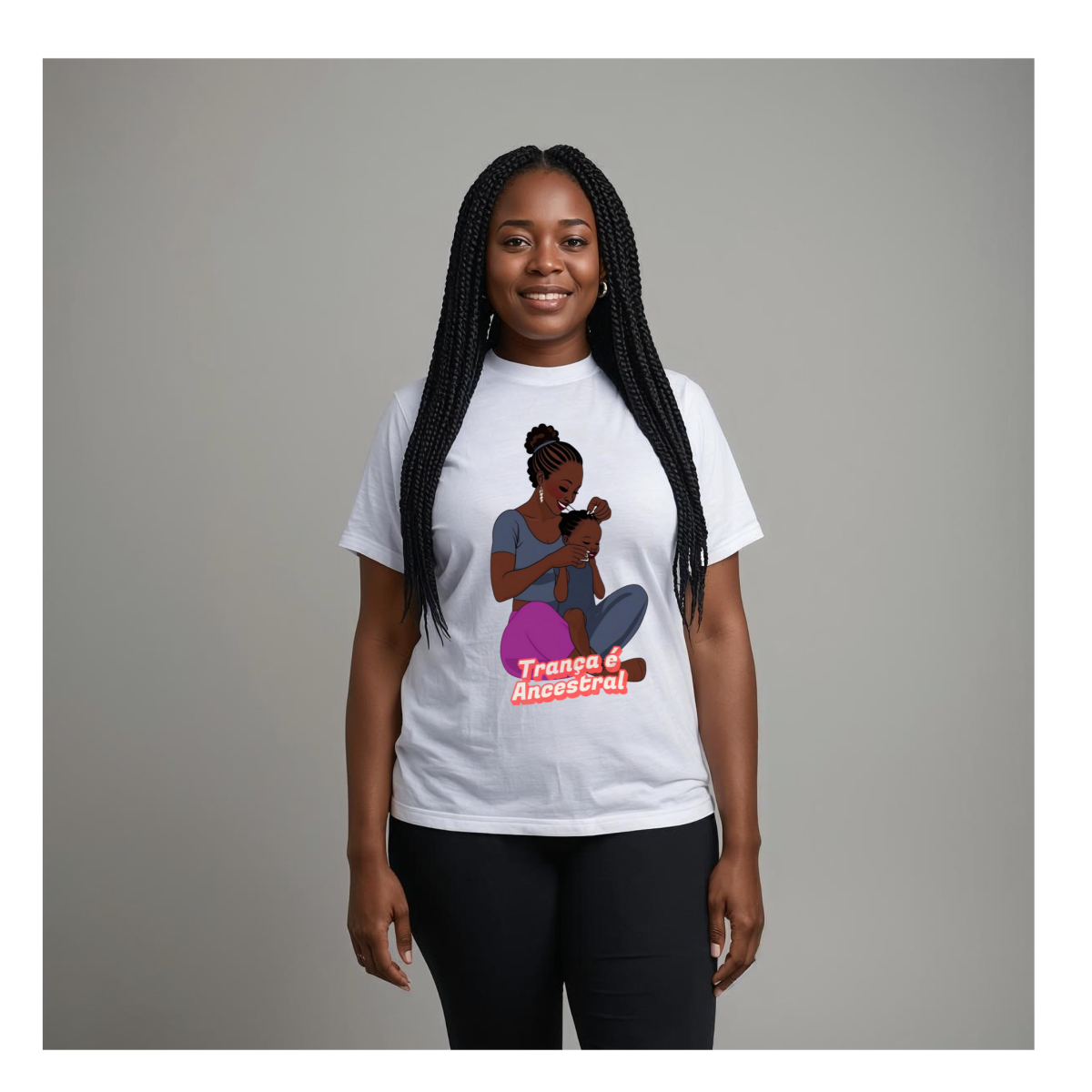 Nome do produto: T-shirt Trança é Ancestral