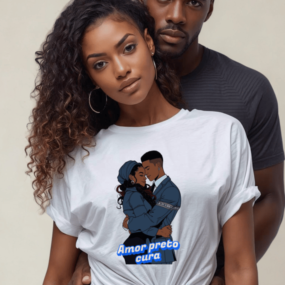 T-shirt Amor Preto Cura