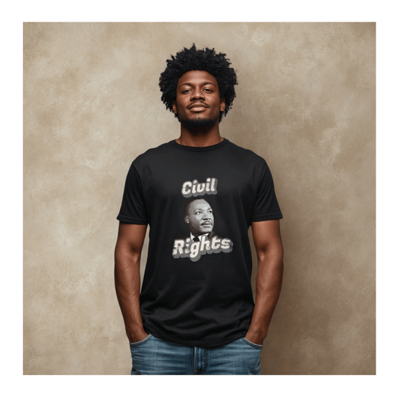 T-shirt Civil Rights Martin -preta