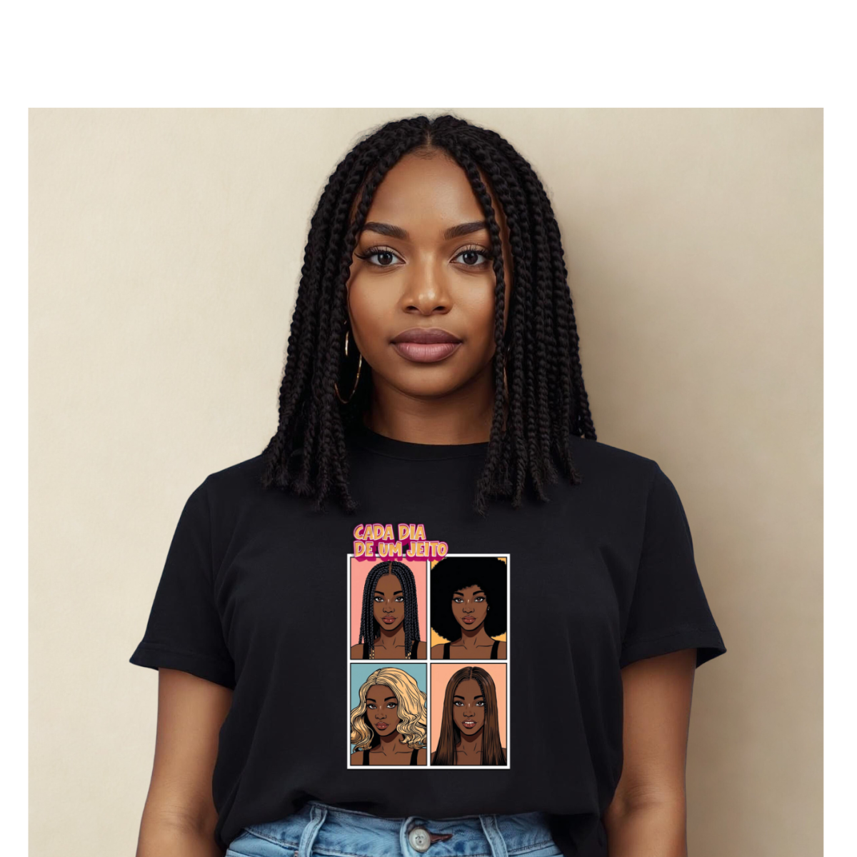 Nome do produto: T-shirt Quadrinhos- Preta