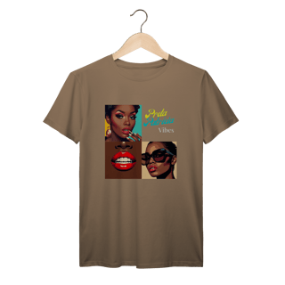 Nome do produtoT-Shirt Preta Patrícia vibes- Marrom