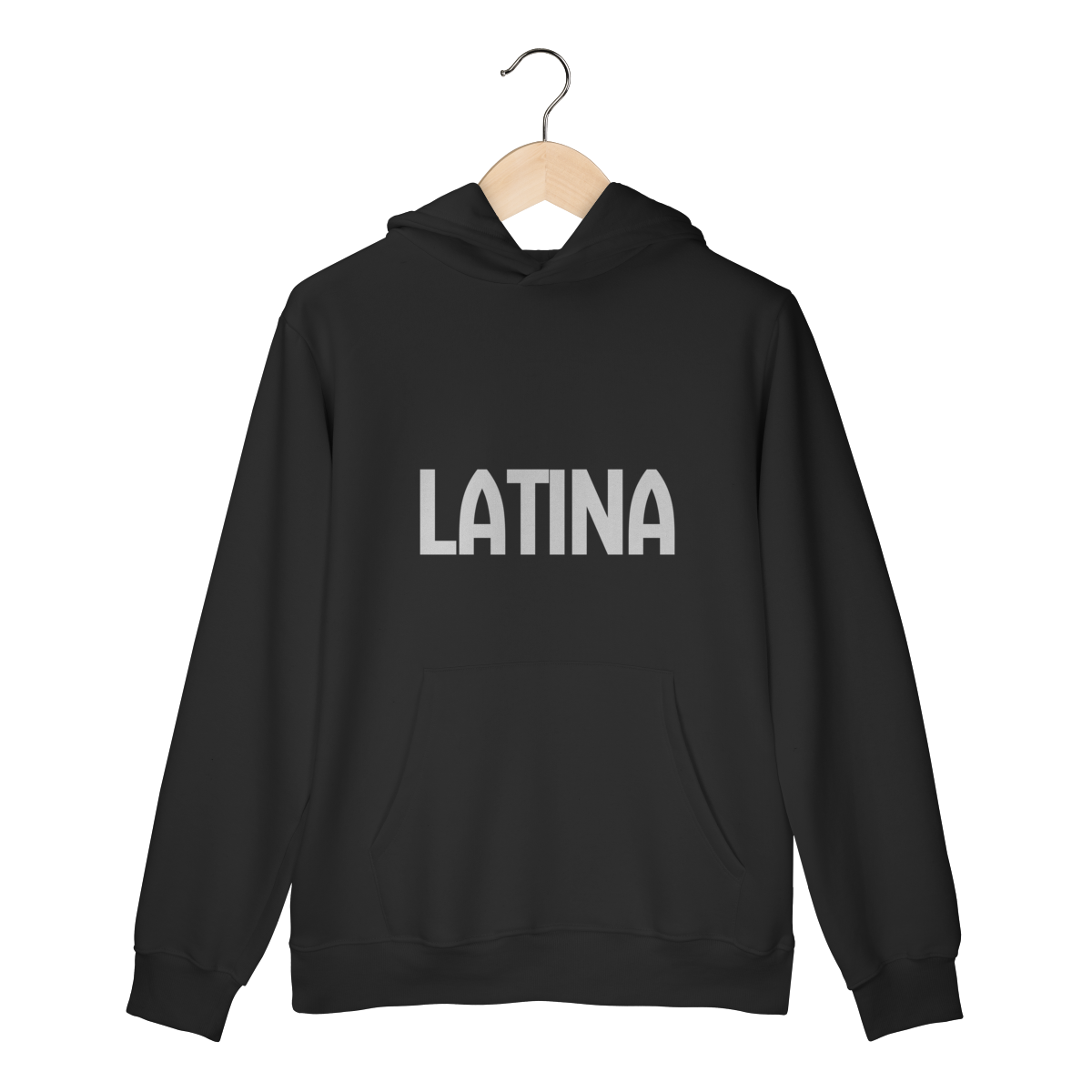 Nome do produto: Moletom com capuz  Latina- Preto