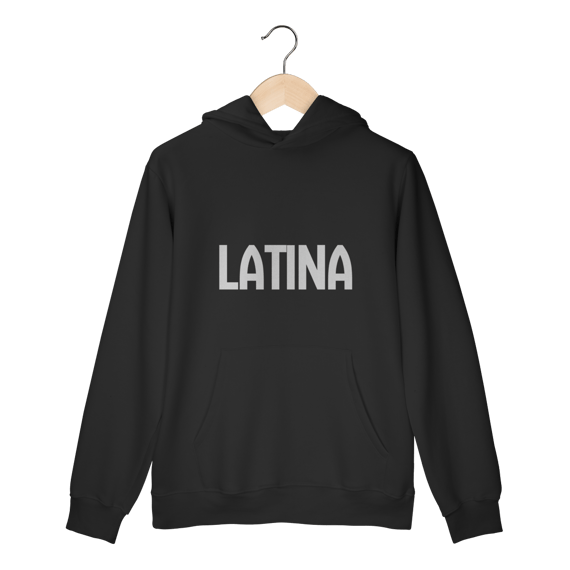 Moletom com capuz  Latina- Preto