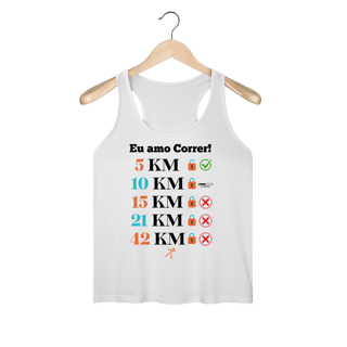 Nome do produto Amo Correr - 5 KM (Regata Fem) Sports