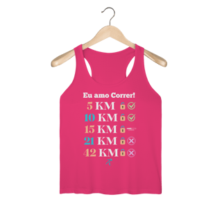 Nome do produto Amo Correr - 10 KM (Regata Fem) Sports