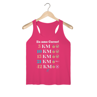 Nome do produto Amo Correr - 15 KM (Regata Fem) Sports