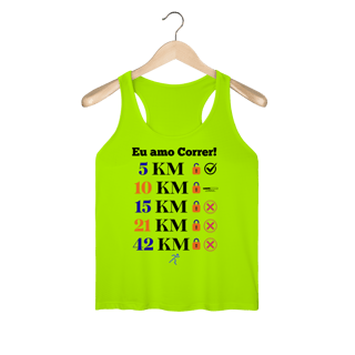 Nome do produto Amo Correr - 5 KM (Regata Fem) Sports