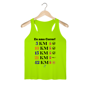 Nome do produto Amo Correr - 15 KM (Regata Fem) Sports