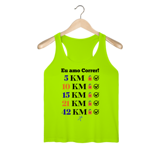 Nome do produto Amo Correr - 42 KM (Regata Fem) Sports