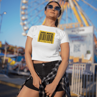 Nome do produto Camisa Cropped - SAÚDE MENTAL NÃO TEM PREÇO