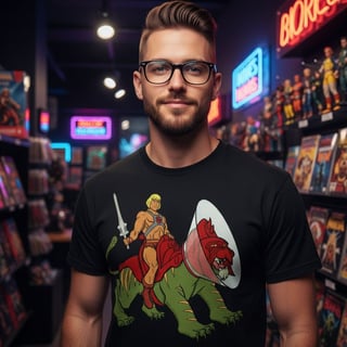 Nome do produto Camiseta He-Man e o Gato Guerreiro Desastrado 
