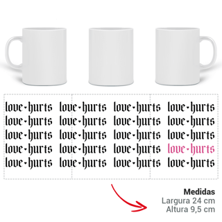 Nome do produto Caneca Love Hurts