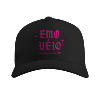 Nome do produto Boné com tela Emo Véio Rosa