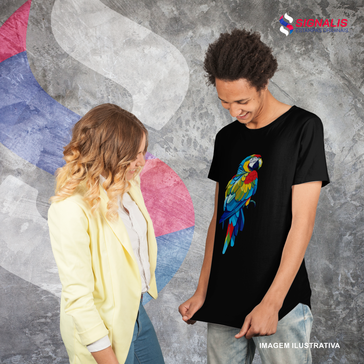 Nome do produto: Camiseta Quality Arara Colors