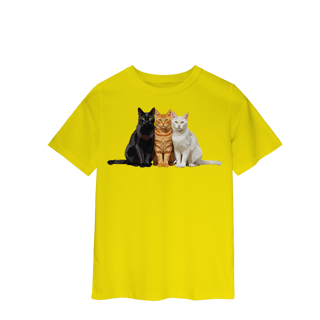 Nome do produto Camiseta Infantil Gato Colors